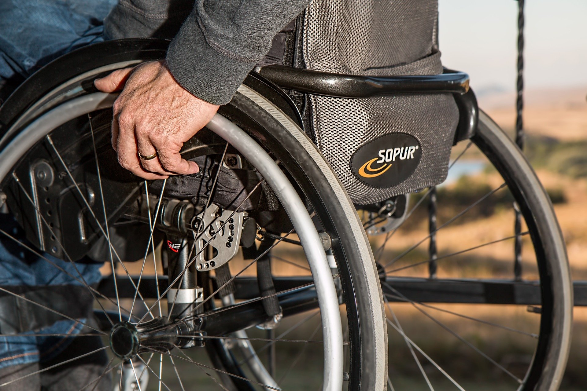 A wheelchair user