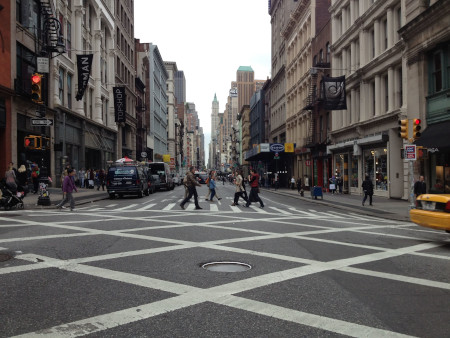A crosswalk in New York City