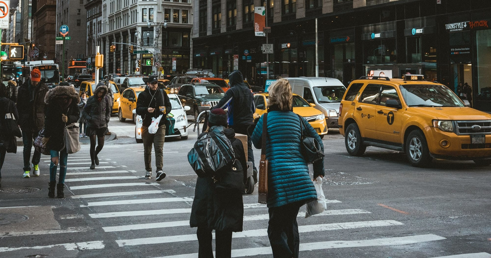 People walking in the streets of New York City